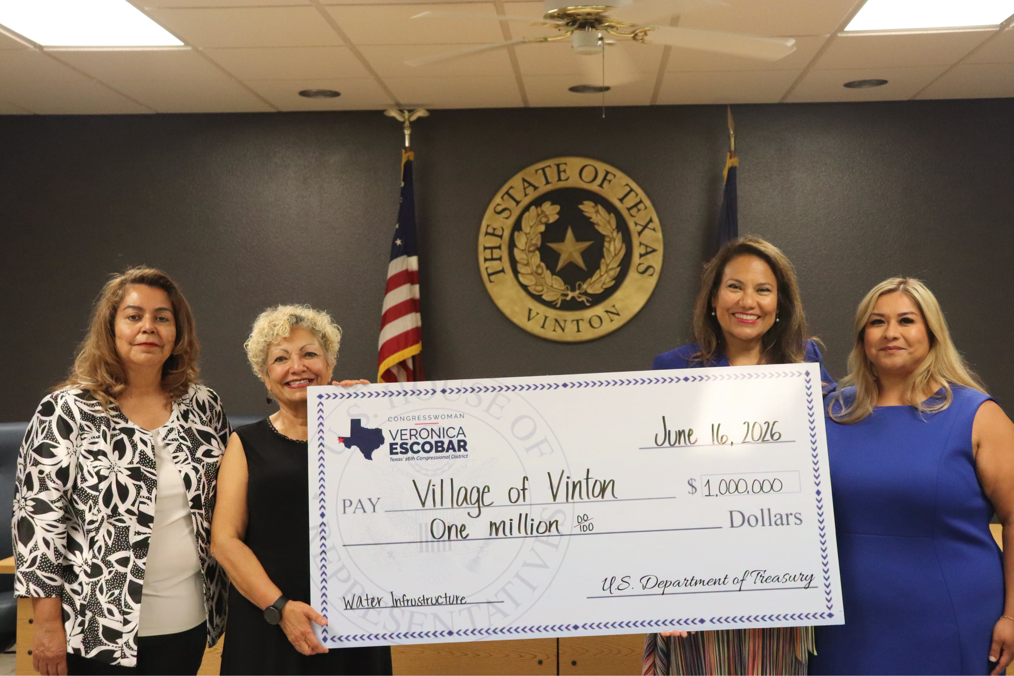 Village of Vinton Check Presentation