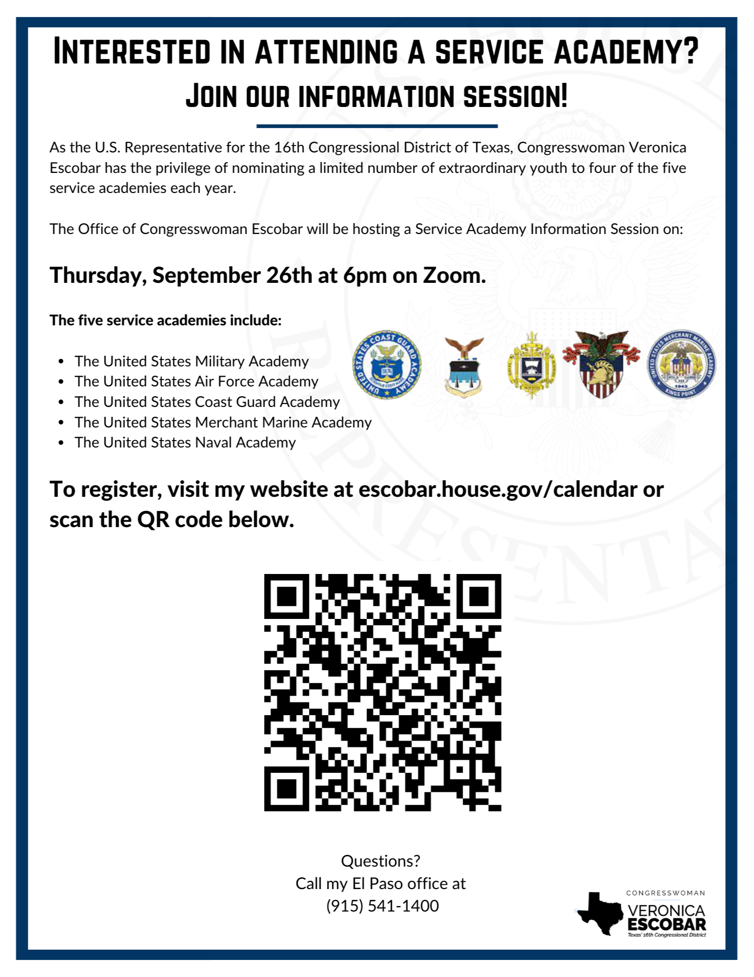 Service Academy Flyer